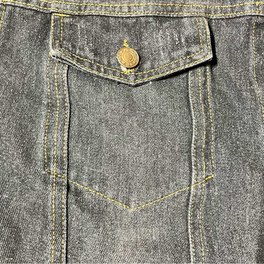 Men's Dark Blue Jean Wash Denim Casual Button Down Jacket - Picture 6 of 7